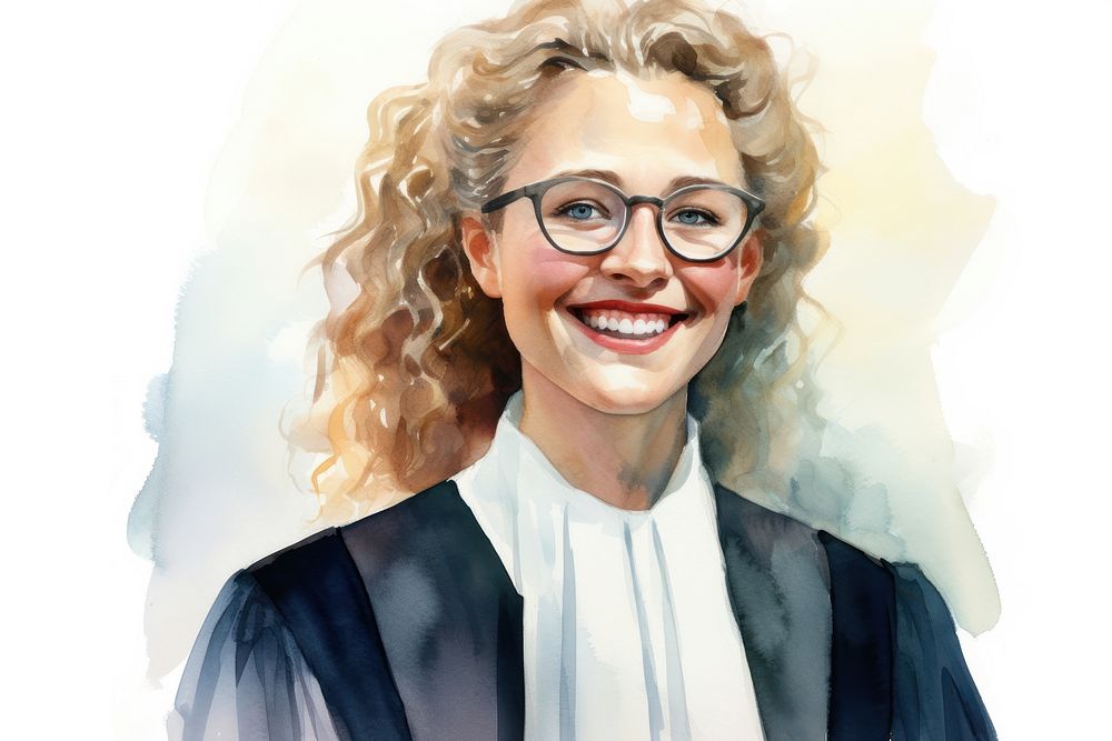 Portrait glasses smiling female. AI generated Image by rawpixel.