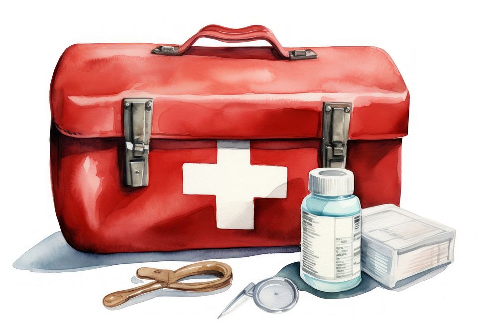 White background container first aid furniture. AI generated Image by rawpixel.