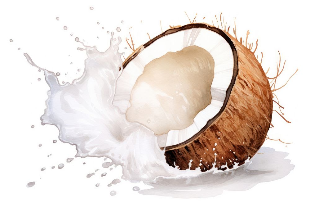 Coconut freshness eggshell produce. AI generated Image by rawpixel.