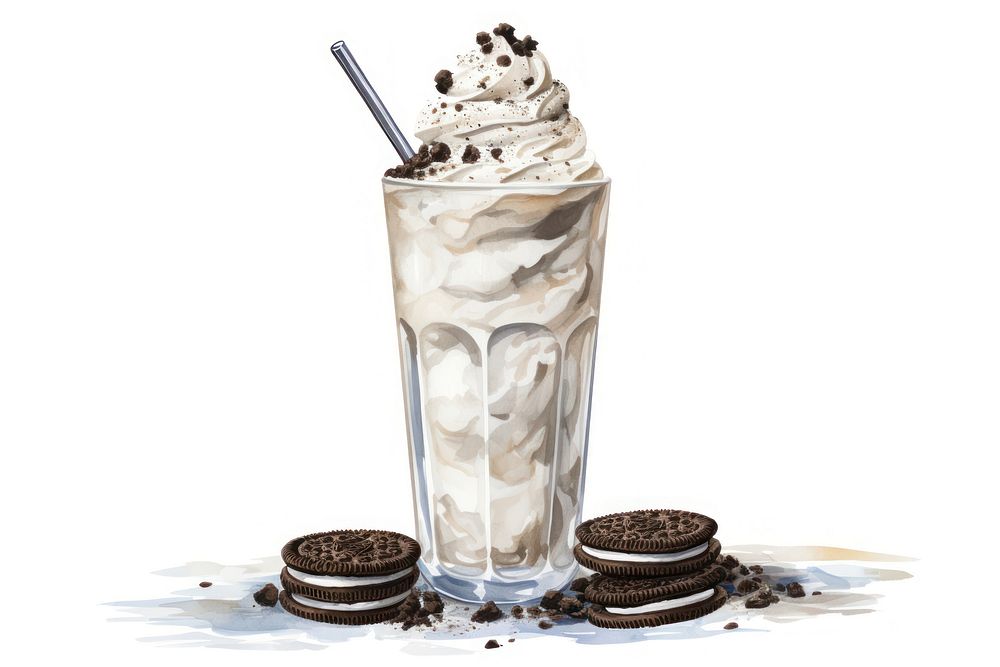 Milkshake cream dessert drink. AI generated Image by rawpixel.
