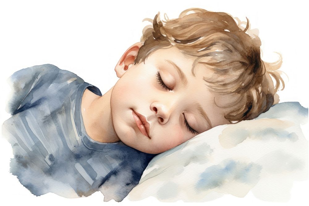 Sleeping portrait child baby. AI generated Image by rawpixel.