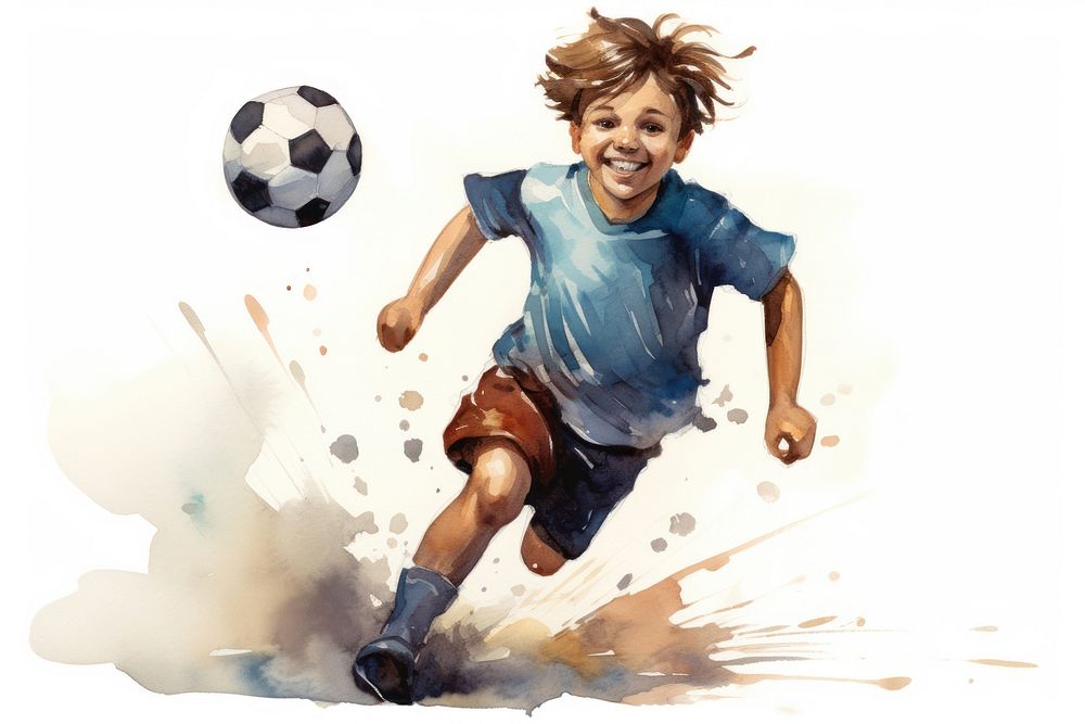 Football sports soccer child. AI generated Image by rawpixel.