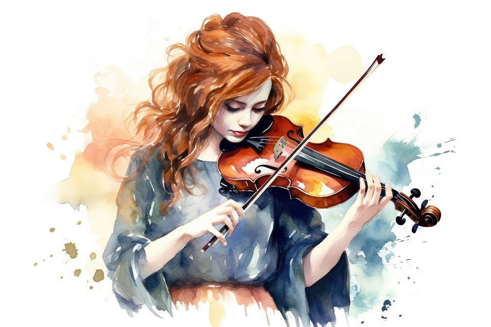 Violin paper adult concentration. AI generated Image by rawpixel.