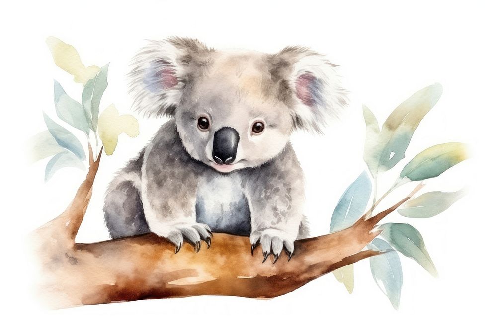 Koala bear wildlife mammal. AI generated Image by rawpixel.