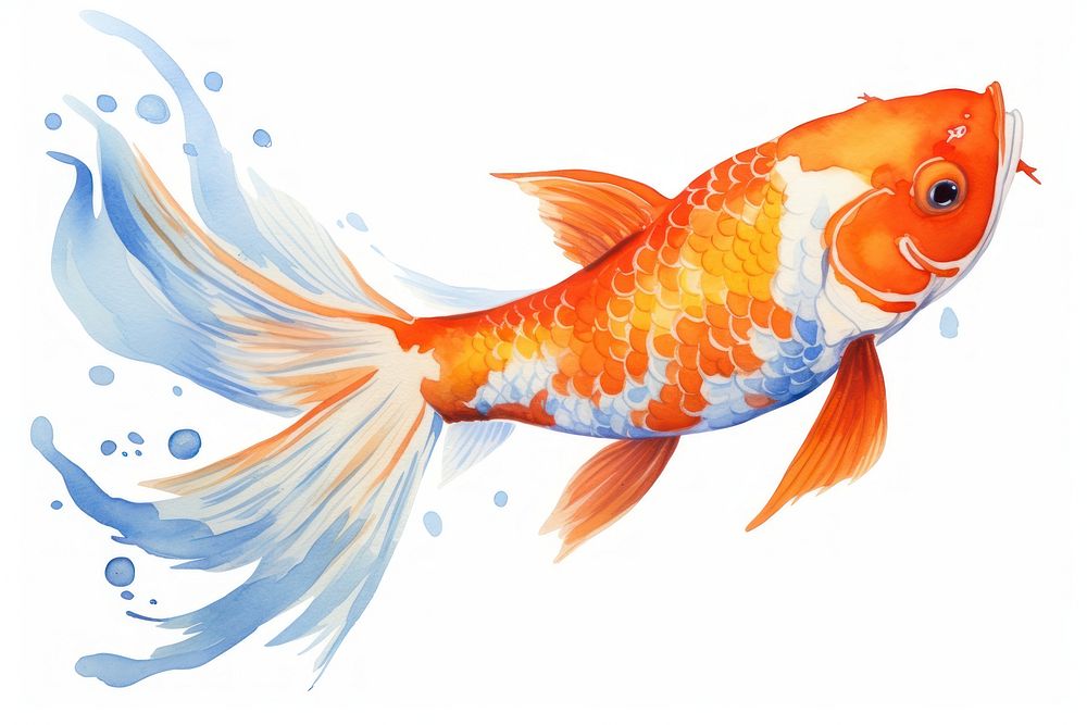 Fish goldfish swimming animal. AI generated Image by rawpixel.