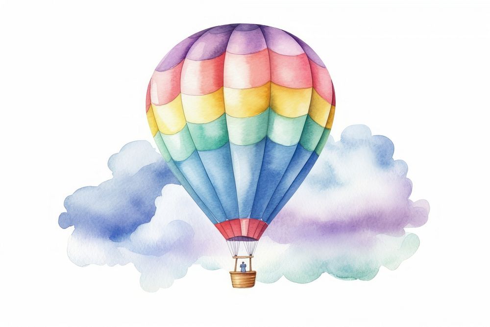 Balloon aircraft vehicle cloud. AI generated Image by rawpixel.