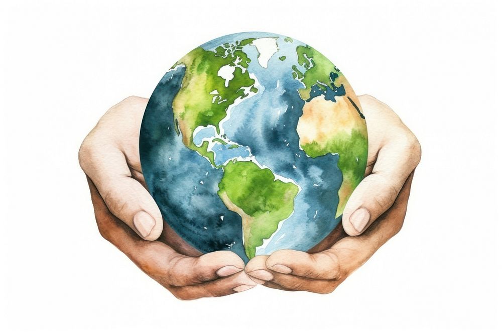 Holding planet globe earth. AI generated Image by rawpixel.