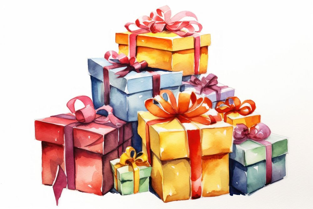 Christmas present paper gift. AI generated Image by rawpixel.