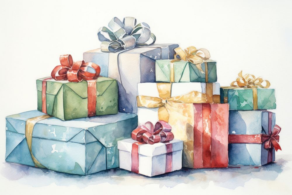 Christmas present paper gift. AI generated Image by rawpixel.