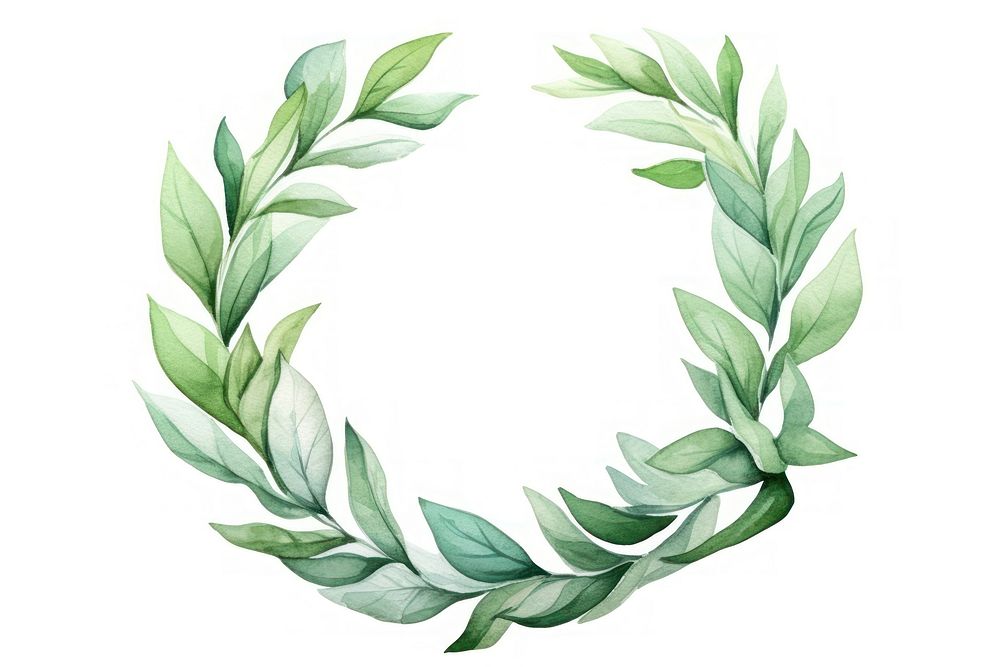 Wreath pattern green plant. AI generated Image by rawpixel.