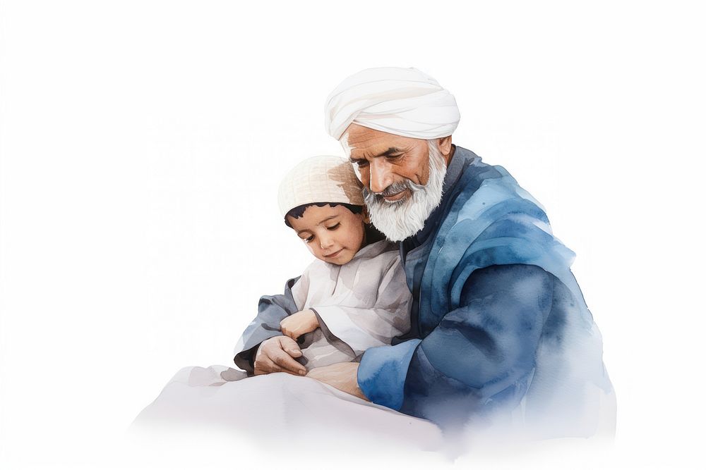 Portrait father adult togetherness. AI generated Image by rawpixel.