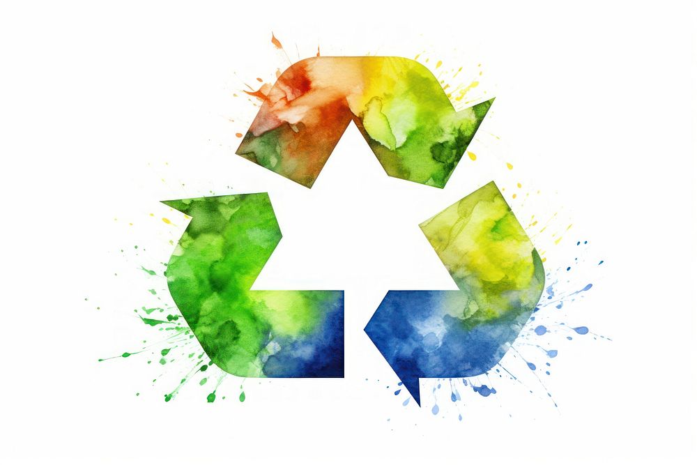 Symbol white background recycling circle. AI generated Image by rawpixel.