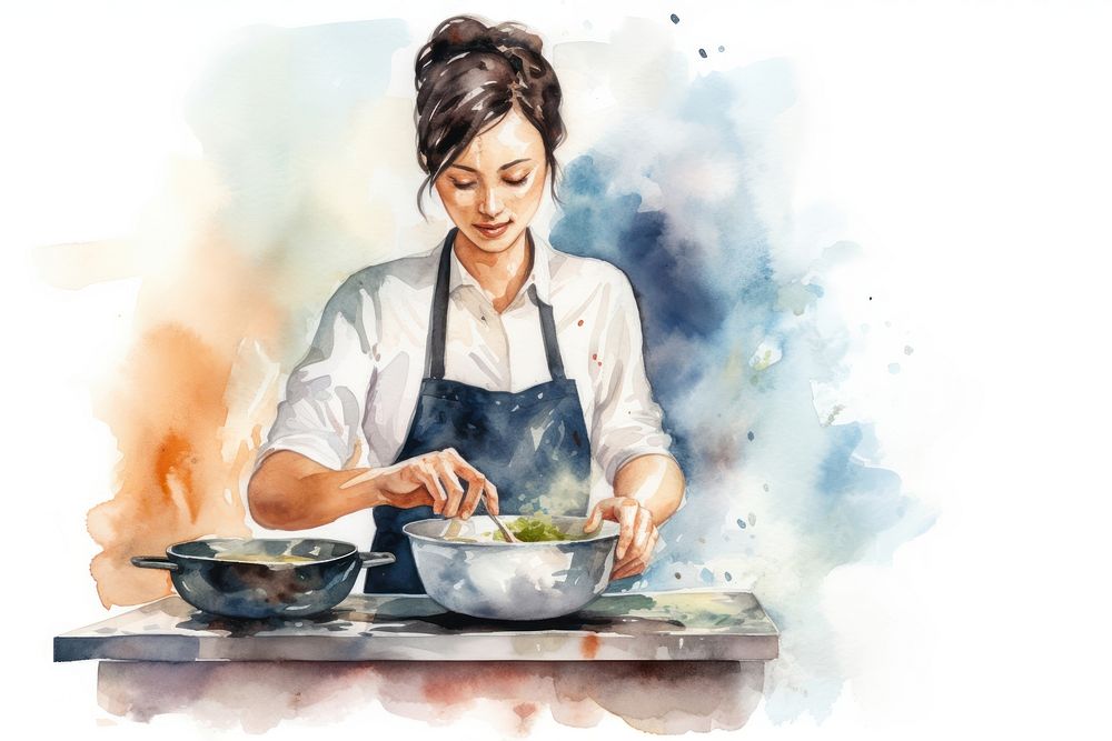 Cooking adult woman chef. AI generated Image by rawpixel.