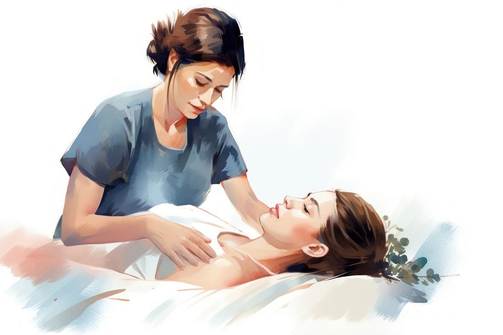 Patient adult woman togetherness. AI generated Image by rawpixel.
