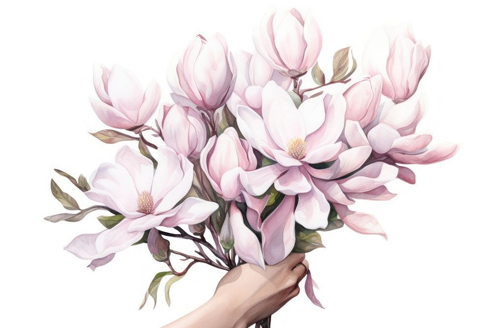 Flower magnolia blossom plant. AI generated Image by rawpixel.