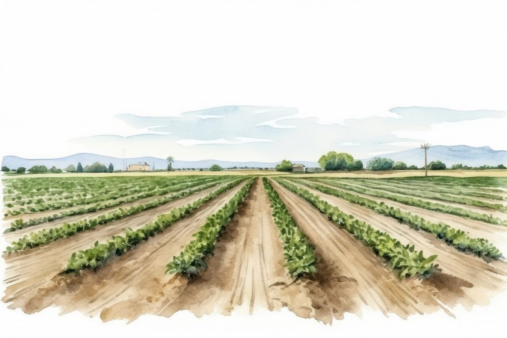 Agriculture field outdoors nature. AI generated Image by rawpixel.