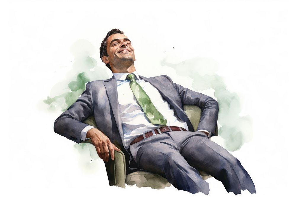 Portrait sitting adult tie. AI generated Image by rawpixel.
