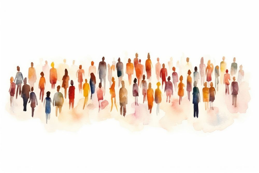 Crowd back togetherness celebration. AI generated Image by rawpixel.