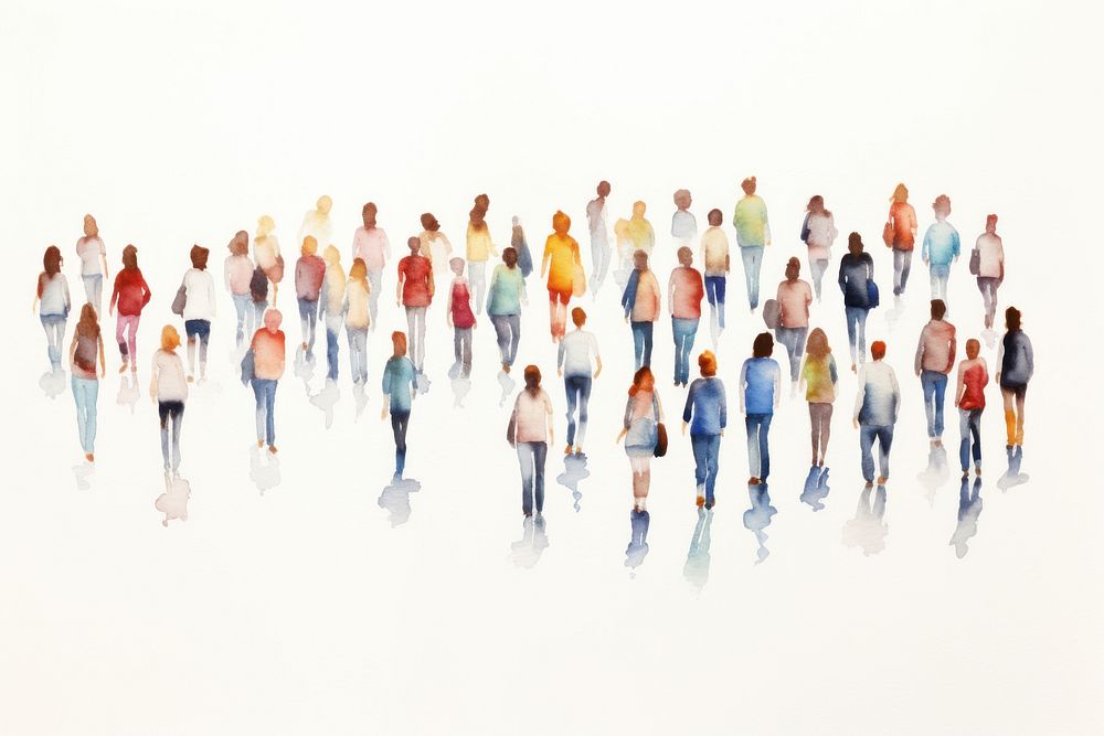 Backgrounds walking crowd togetherness. AI generated Image by rawpixel.