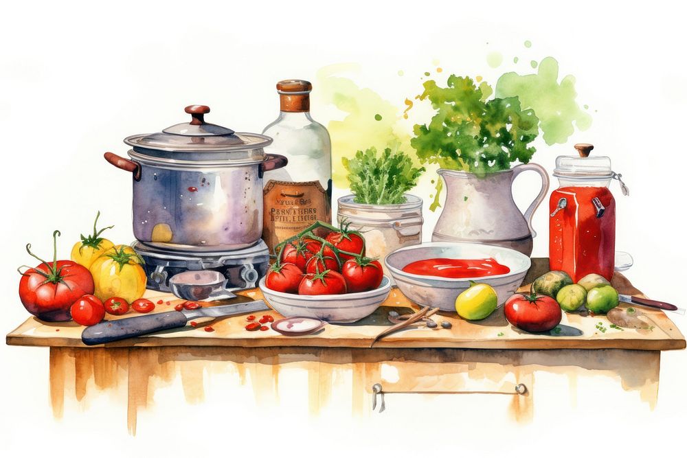 Vegetable kitchen plate food. AI generated Image by rawpixel.