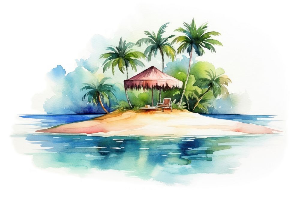 Beach land outdoors tropical. AI generated Image by rawpixel.
