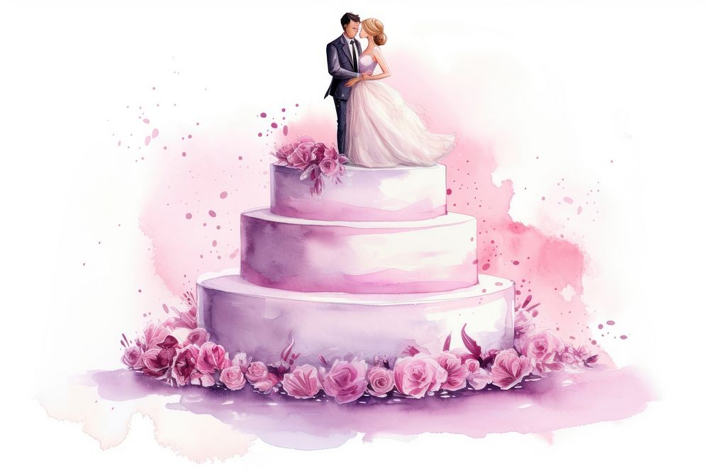 Wedding bride cake dessert. AI generated Image by rawpixel.