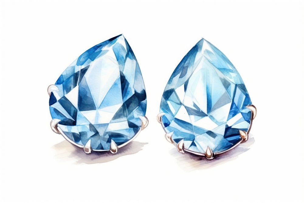 Jewelry diamond earring gemstone. AI generated Image by rawpixel.