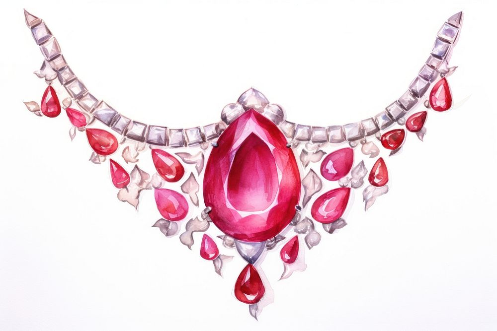 Necklace gemstone jewelry diamond. AI generated Image by rawpixel.