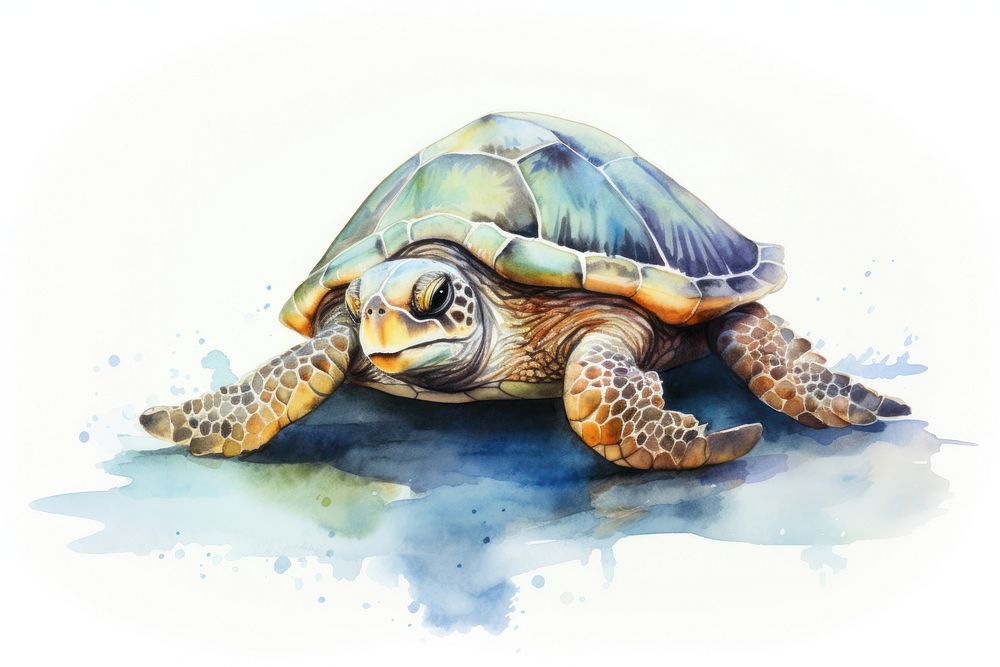 Reptile animal turtle wildlife. AI generated Image by rawpixel.