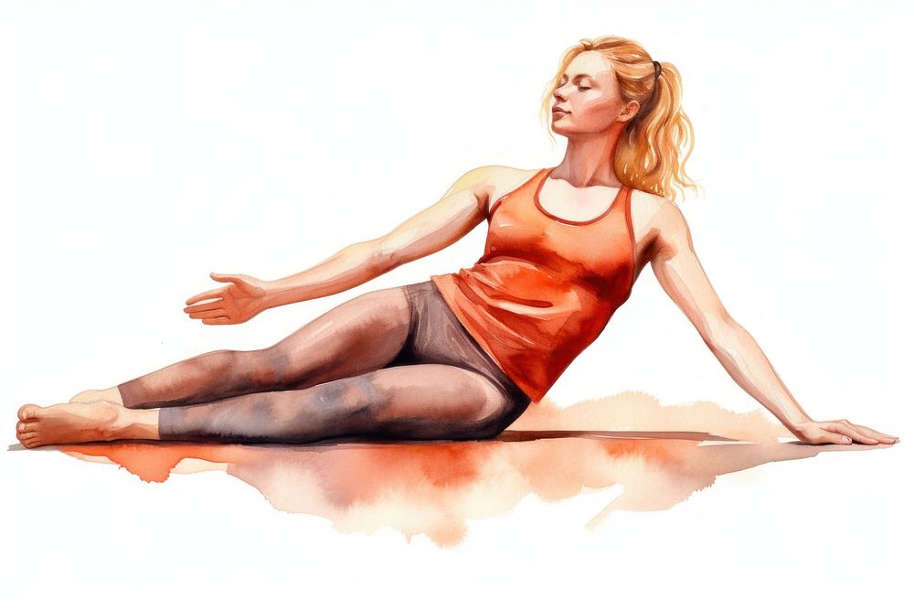 Portrait adult yoga spirituality. AI generated Image by rawpixel.