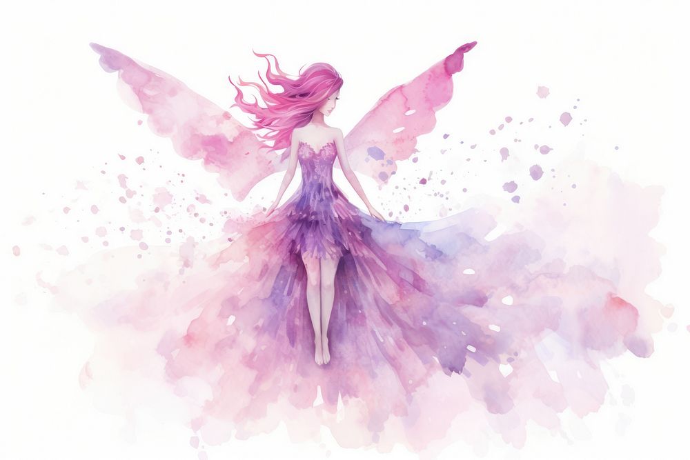 Fashion purple fairy angel. AI generated Image by rawpixel.