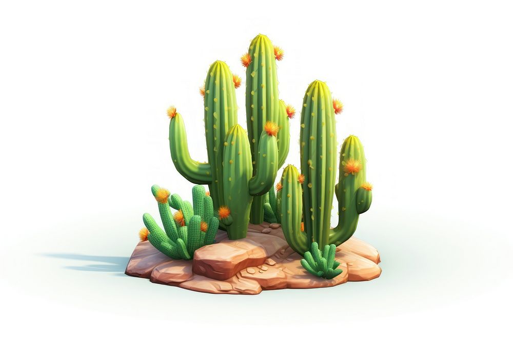 Cactus plant white background outdoors. AI generated Image by rawpixel.