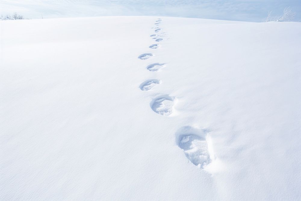 Footprint snow tranquility backgrounds. AI generated Image by rawpixel.