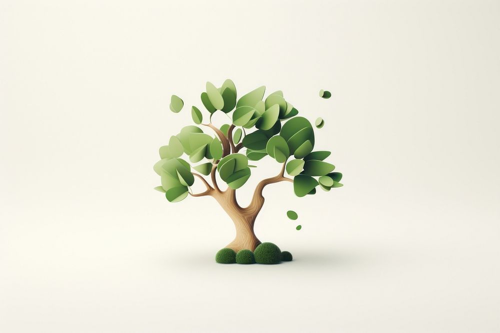 Green tree bonsai plant. AI generated Image by rawpixel.