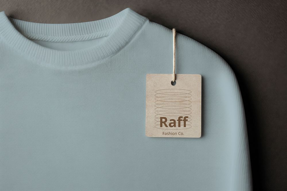 Shirt tag mockup, label psd