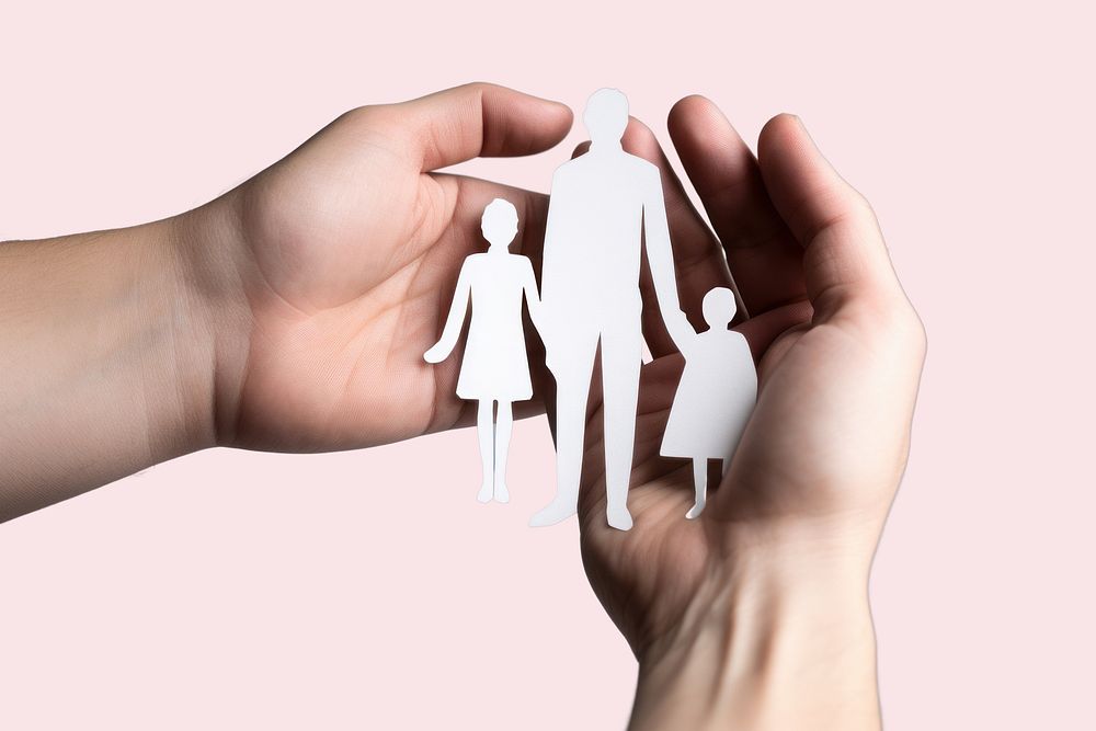 Hand holding finger family. AI generated Image by rawpixel.