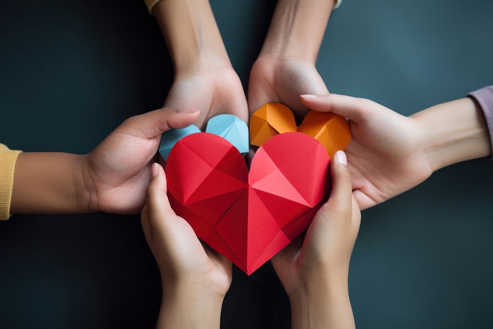 Holding heart hand togetherness. AI generated Image by rawpixel.