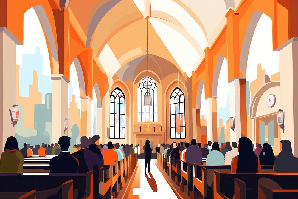 Architecture building church adult. AI generated Image by rawpixel.