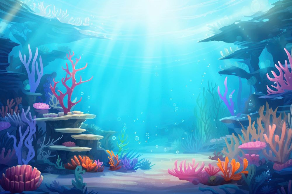 Sea underwater aquarium outdoors. 