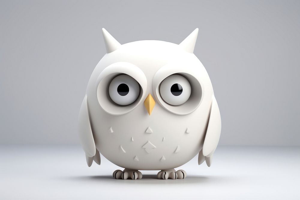 Owl toy animal white. AI generated Image by rawpixel.