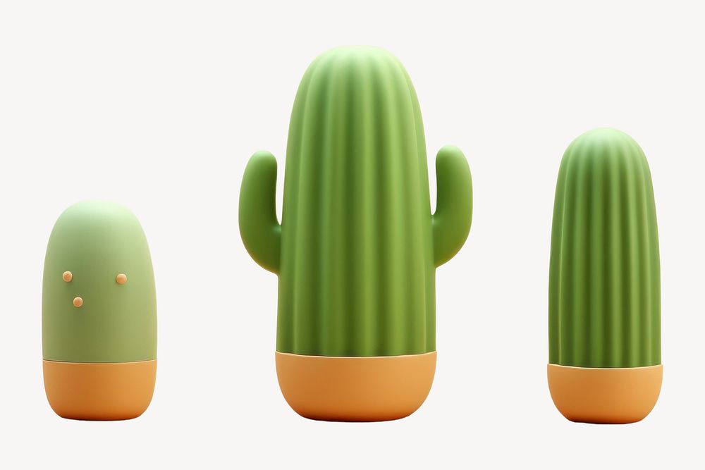 Cactus plant green toy. AI generated Image by rawpixel.