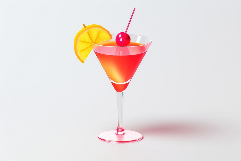 Cocktail martini drink red. AI generated Image by rawpixel.