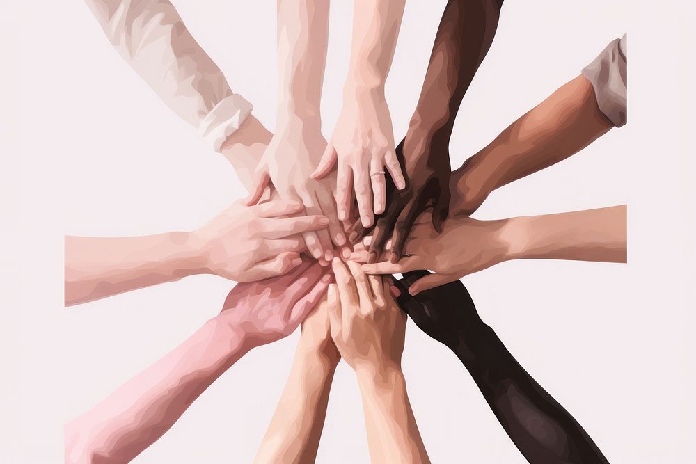 Hand finger togetherness teamwork. AI generated Image by rawpixel.