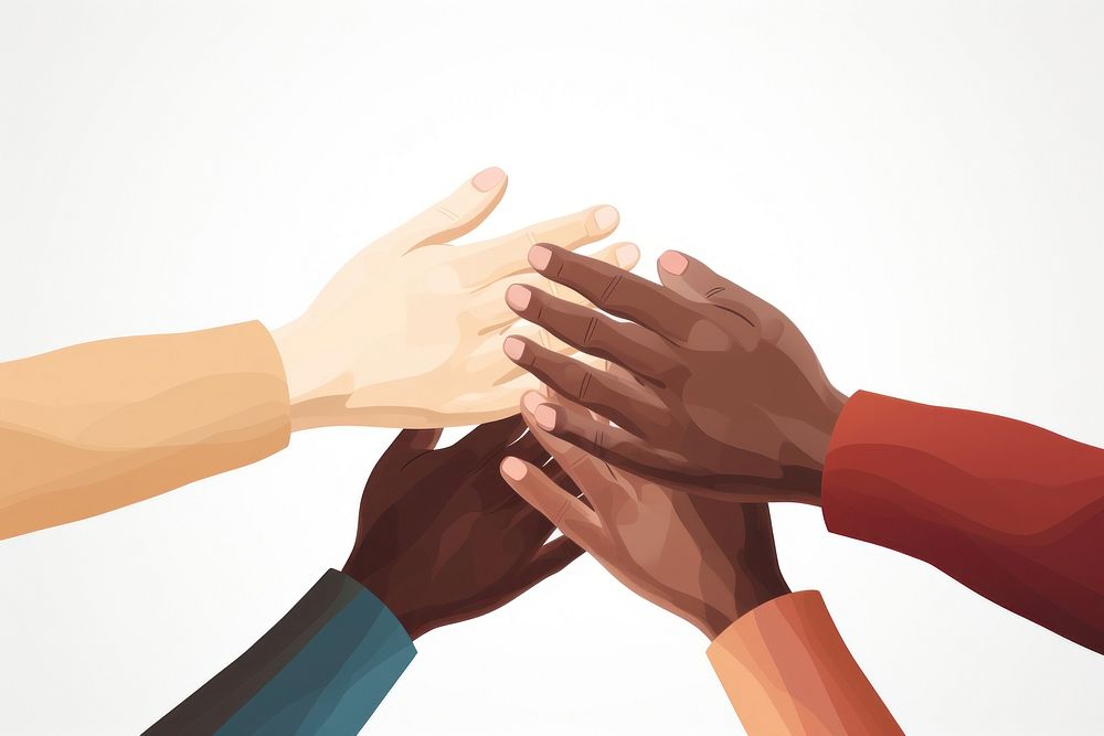 Hand togetherness cooperation agreement. AI generated Image by rawpixel.