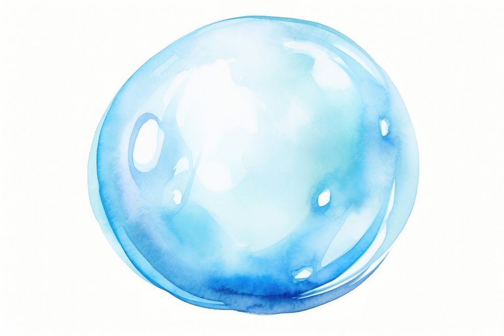 Sphere bubble blue transparent. AI generated Image by rawpixel.