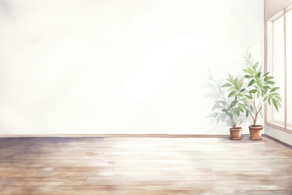 Flooring hardwood plant room. AI generated Image by rawpixel.
