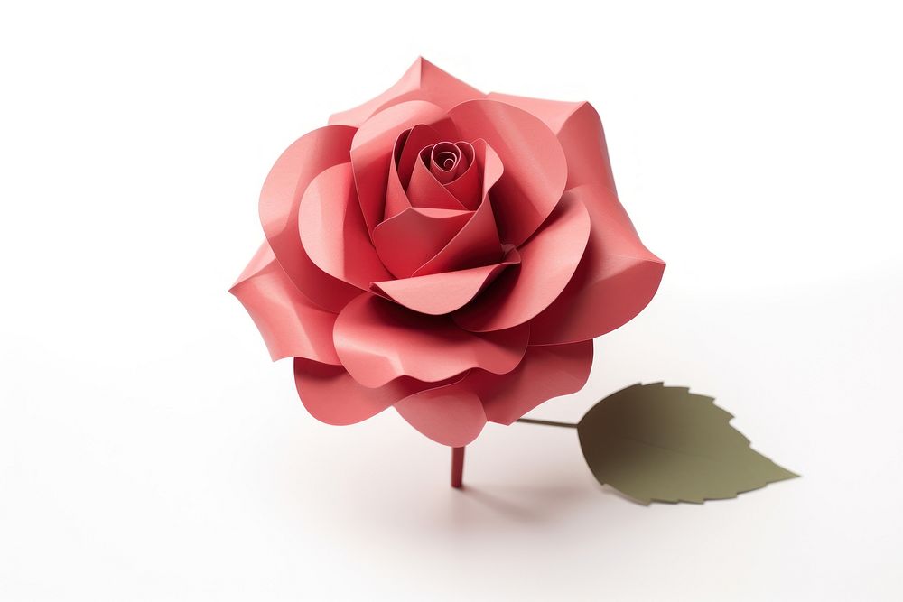 Rose flower plant paper. AI generated Image by rawpixel.