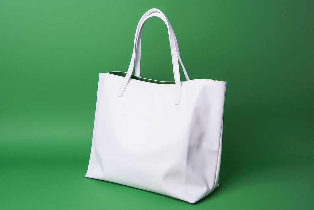 Bag handbag green white. AI generated Image by rawpixel.