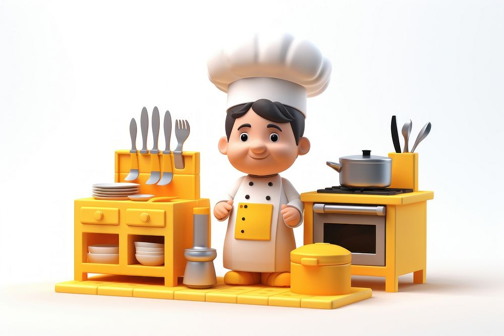Kitchen cartoon food cook. AI generated Image by rawpixel.