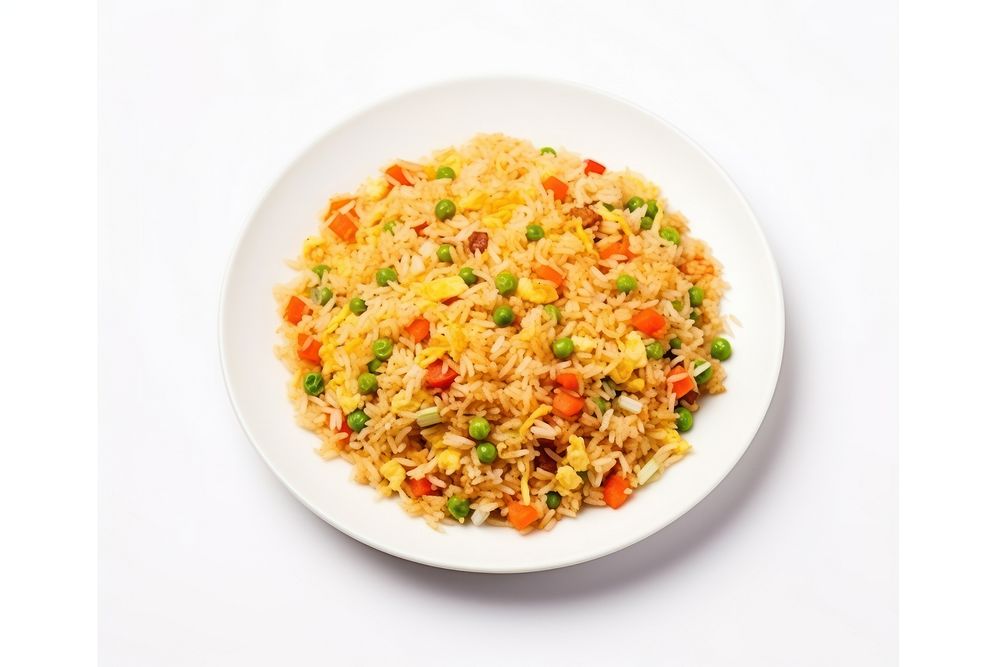 Rice plate food fried rice. AI generated Image by rawpixel.